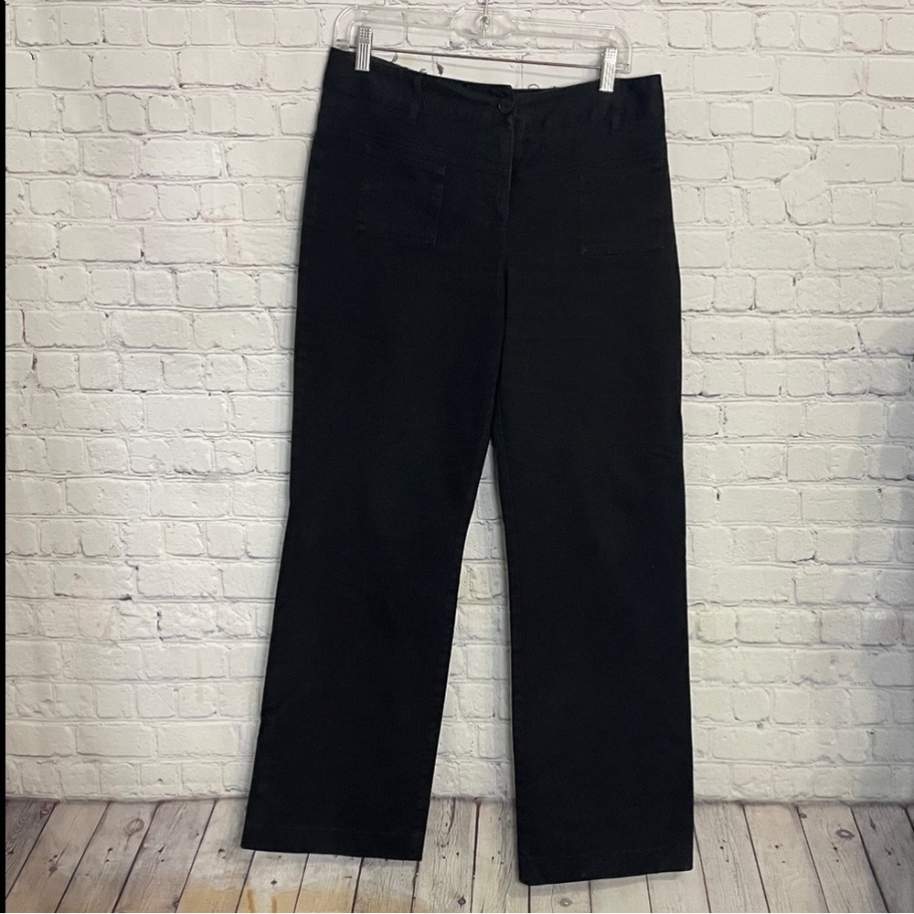Ann Taylor Loft Black Straight Leg Mid Rise Casual Dress Pants Size 6